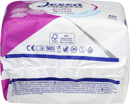 Inkontinencia betét Extra, enyhe vagy közepes hólyaggyengeség esetén Jessa DISKRET