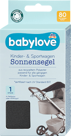Sonnensegel für Kinderwagen anthrazit babylove
