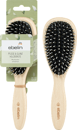 Haarbürste Holz Pflege & Glanz, oval ebelin