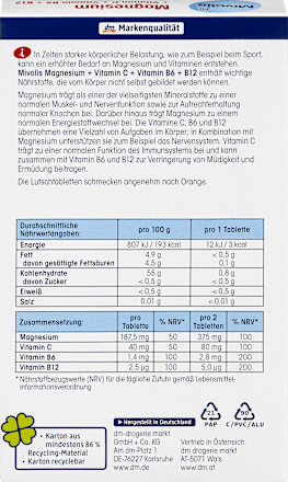 Tablete cu magneziu si vitamine, gust de portocală Mivolis