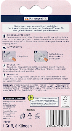 3-Klingen Rasierer mit Bambusgriff Balea
