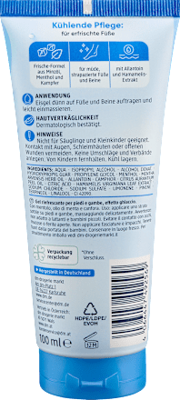 Охлаждащ крем за крака и стъпала Balea