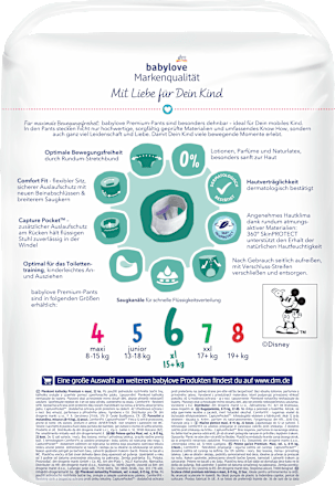 Baby Pants Premium Gr. 6 XL (18-30 kg) Jumbopack babylove