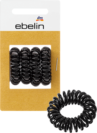 Haargummis Spirale klein schwarz ebelin