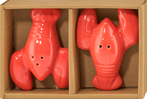 Salz- & Pfefferstreuer aus Keramik "Hummer", korall (10,5x8x4 cm) BOLTZE