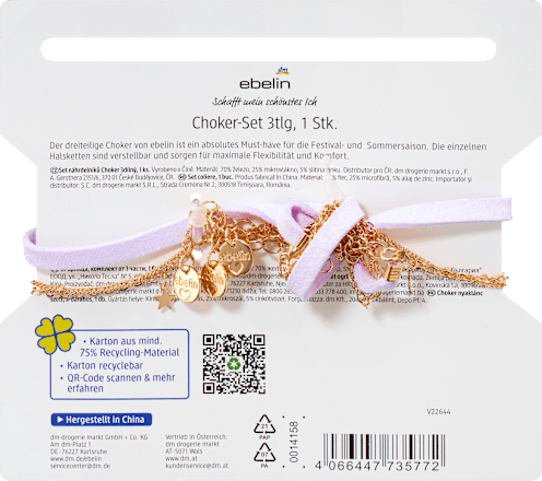 Choker-Ketten Stay wild, Child ebelin