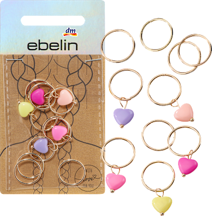 Haarpiercings Herzen Gold-Optik ebelin