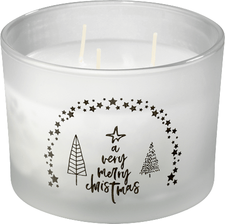 Kerzenglas 3Docht  "a very merry christmas" Dekorieren & Einrichten