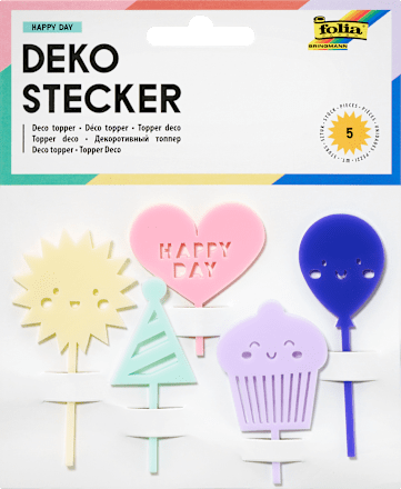 Geburtstagskranz-Stecker-Set aus Acryl 5tlg, Pastell  Dekorieren & Einrichten