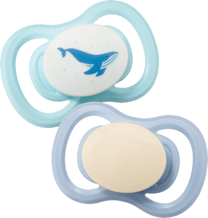 Schnuller Air Silikon, blau, ab 16 Monate babylove