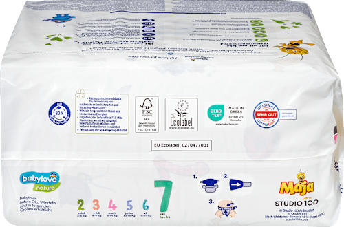 Pelenka nature XXL, 7-es méret, 16 kg-tól babylove nature