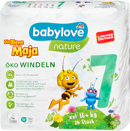 Pelenka nature XXL, 7-es méret, 16 kg-tól babylove nature