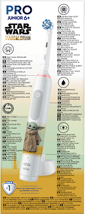 Elektrische Zahnbürste Kinder PRO Junior Grogu/Starwars, ab 6 Jahren Oral-B