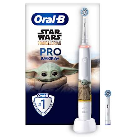 Elektrische Zahnbürste Kinder PRO Junior Grogu/Starwars, ab 6 Jahren Oral-B