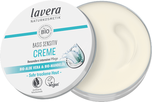 lavera NATURKOSMETIKGesichtscreme Basis Sensitiv in der Dose, 150 ml