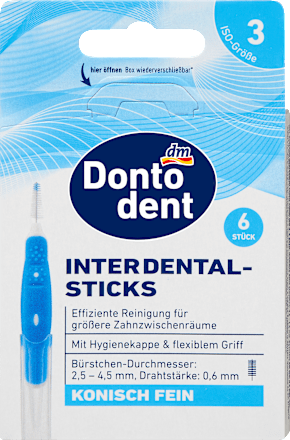 Интердантелни стикчета, конични, фини Dontodent