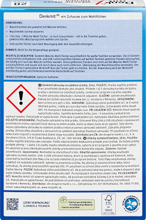 Wybielające chusteczki do prania białego Denkmit