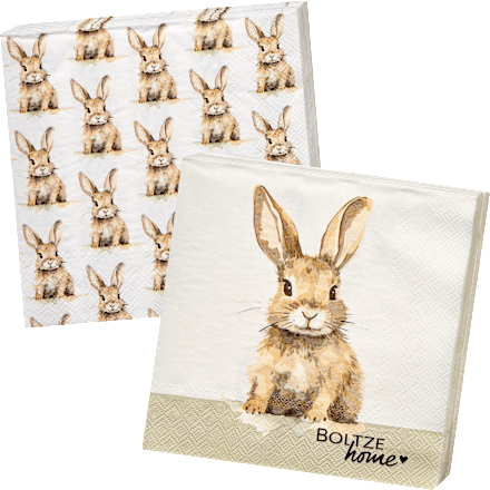 Servietten "Hase Hansi" (33x33 cm) BOLTZE