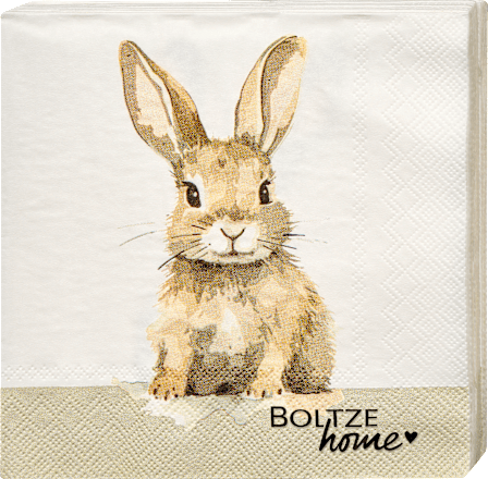 Servietten "Hase Hansi" (33x33 cm) BOLTZE
