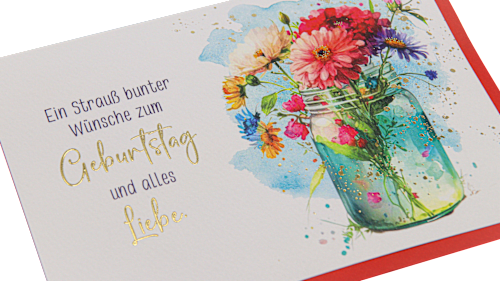 Grußkarte Geburtstag Blumenvase CACTUS