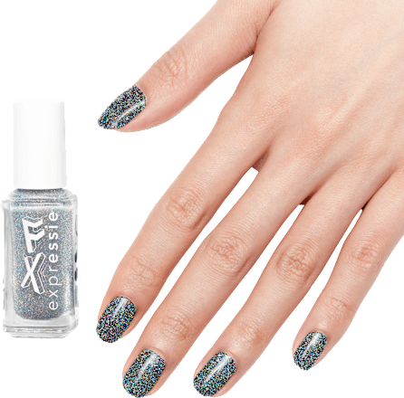 Nagellack Expressie 455 Holo FX Silber  essie