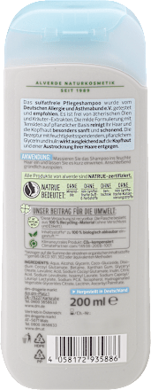 Shampoo Ultra Sensitiv alverde NATURKOSMETIK