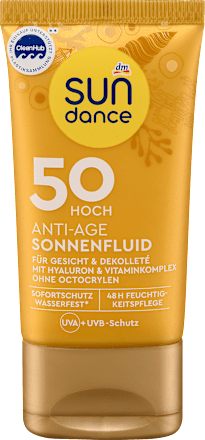 Anti-Age fluid za sunčanje za lice i dekolte, SPF 50 SUNDANCE