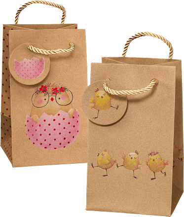 Geschenktaschen Küken im Ei/Küken, mini, hoch, NK veredelt Profissimo