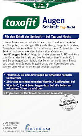 Augen Sehkraft Tag+Nacht Kapseln 30 St taxofit