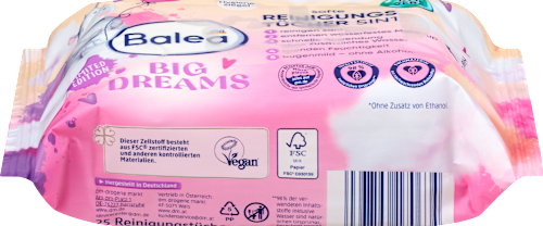 Čistilni robčki 5 v 1 z 10 % aloe vere Big Dreams Balea