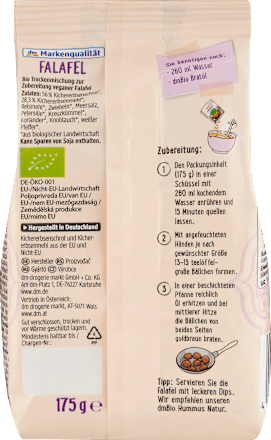 Bio falafelpor, gluténmentes dmBio