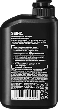 Gel za tuširanje z aktivnim ogljem iz bambusa in ginsengom SEINZ.