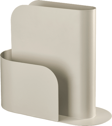 Zeitschriftenständer aus Metall, greige (18x8x20 cm) Dekorieren & Einrichten