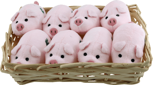 Plüschfigur, Schweinchen mit Kleeblatt (12 cm) Dekorieren & Einrichten