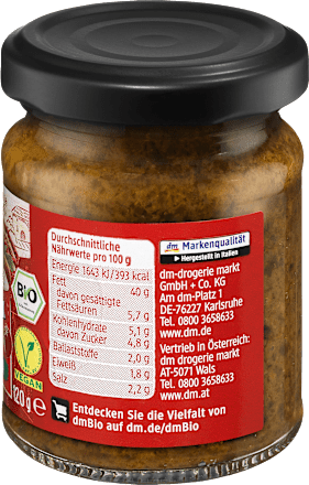 Bio paradicsomos-rukkolás pesto dmBio