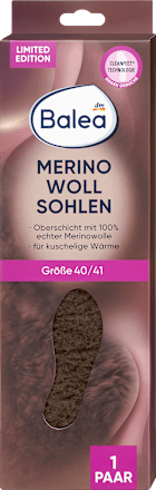 Einlegesohlen Merino Woll Sohlen Gr. 40/41 (1 Paar) Balea