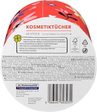 Kosmetiktücher Rundbox, 3-lagig ebelin