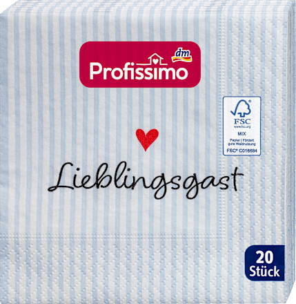 Cocktailservietten "Lieblingsgast"  (25x25 cm) Profissimo