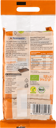 Krokantriegel, Sesam (4x27 g) dmBio