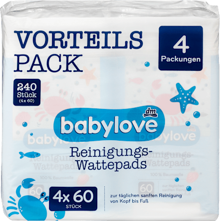 Reinigungs-Wattepads 4x60 St babylove