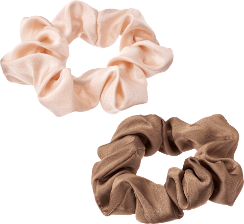 Scrunchies aus recyceltem Polyester nude, braun ebelin