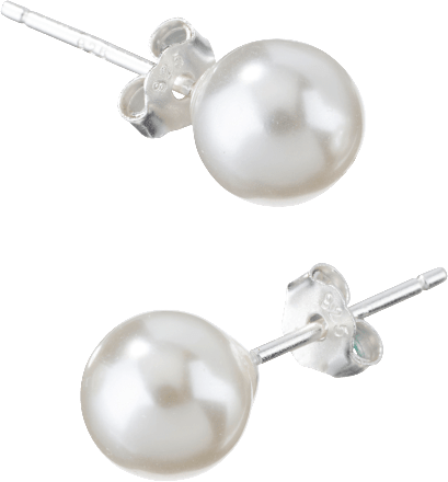 Ohrstecker Perle 925 Silber ebelin