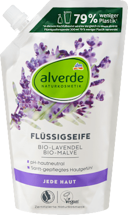 Ricarica sapone liquido alla lavanda e malva bio alverde