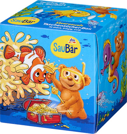 Kinder Taschentücher Box sortiert SauBär