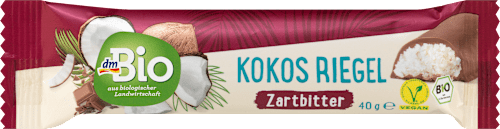 Bio kokosova ploščica s temno čokolado dmBio