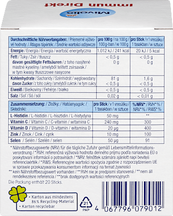 Integratore in stick per le difese immunitarie Mivolis