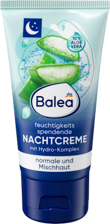 Hydratačný nočný pleťový krém s 10 % Aloe vera Balea