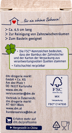 Čačkalice za zube od bambusa Profissimo