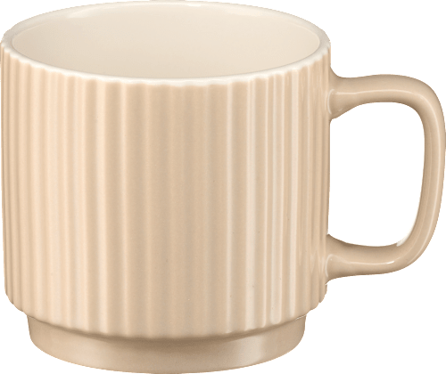 Kaffeebecher, geriffelt, beige Dekorieren & Einrichten