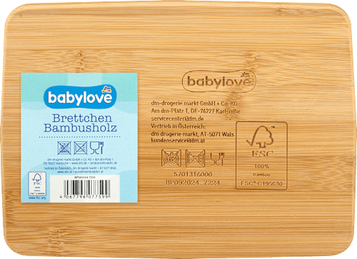 Brettchen Bambusholz Safari babylove